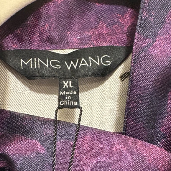 Purple and Pink Metallic Jacket with matching solid top - Picture 2 of 6